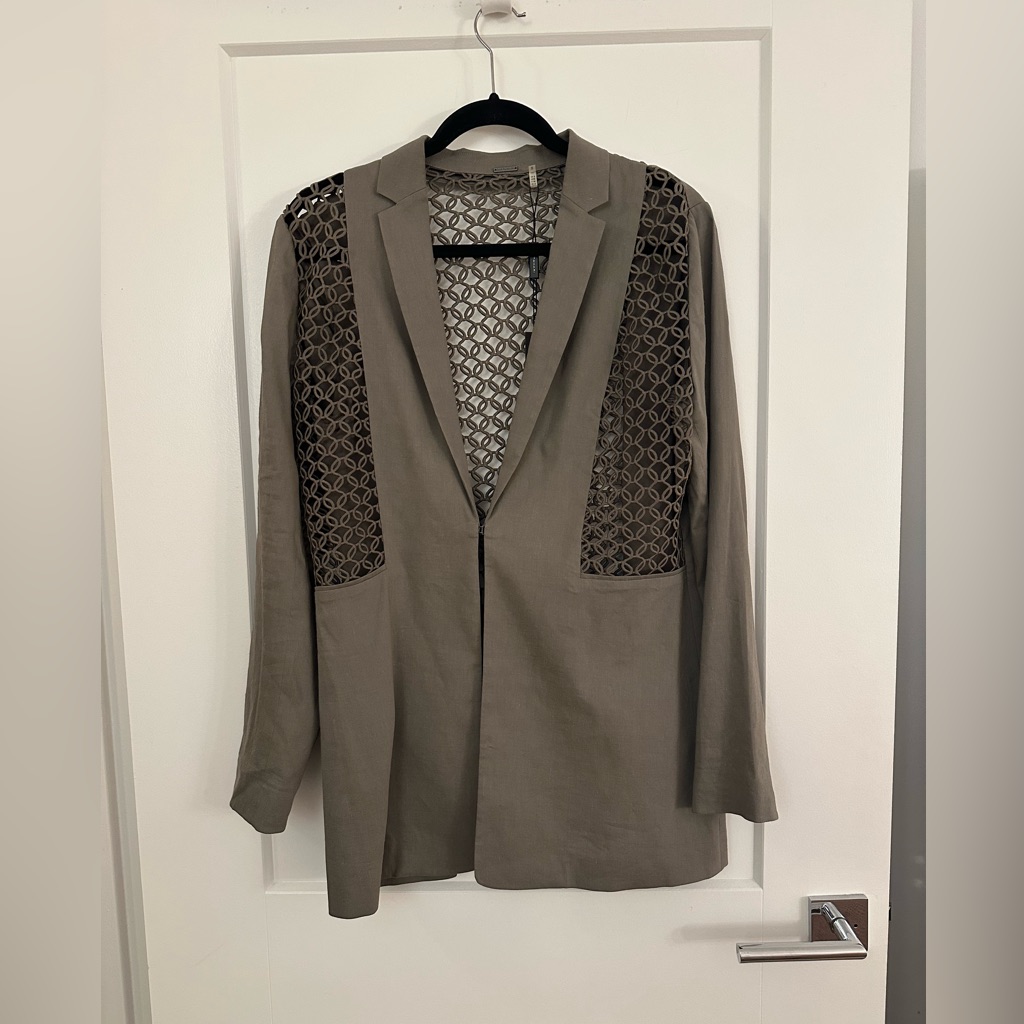 Nwt Elie Tahari Becky Jacket Color Doe Size 8